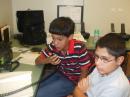Luis and David Cqing  during the Kids Day